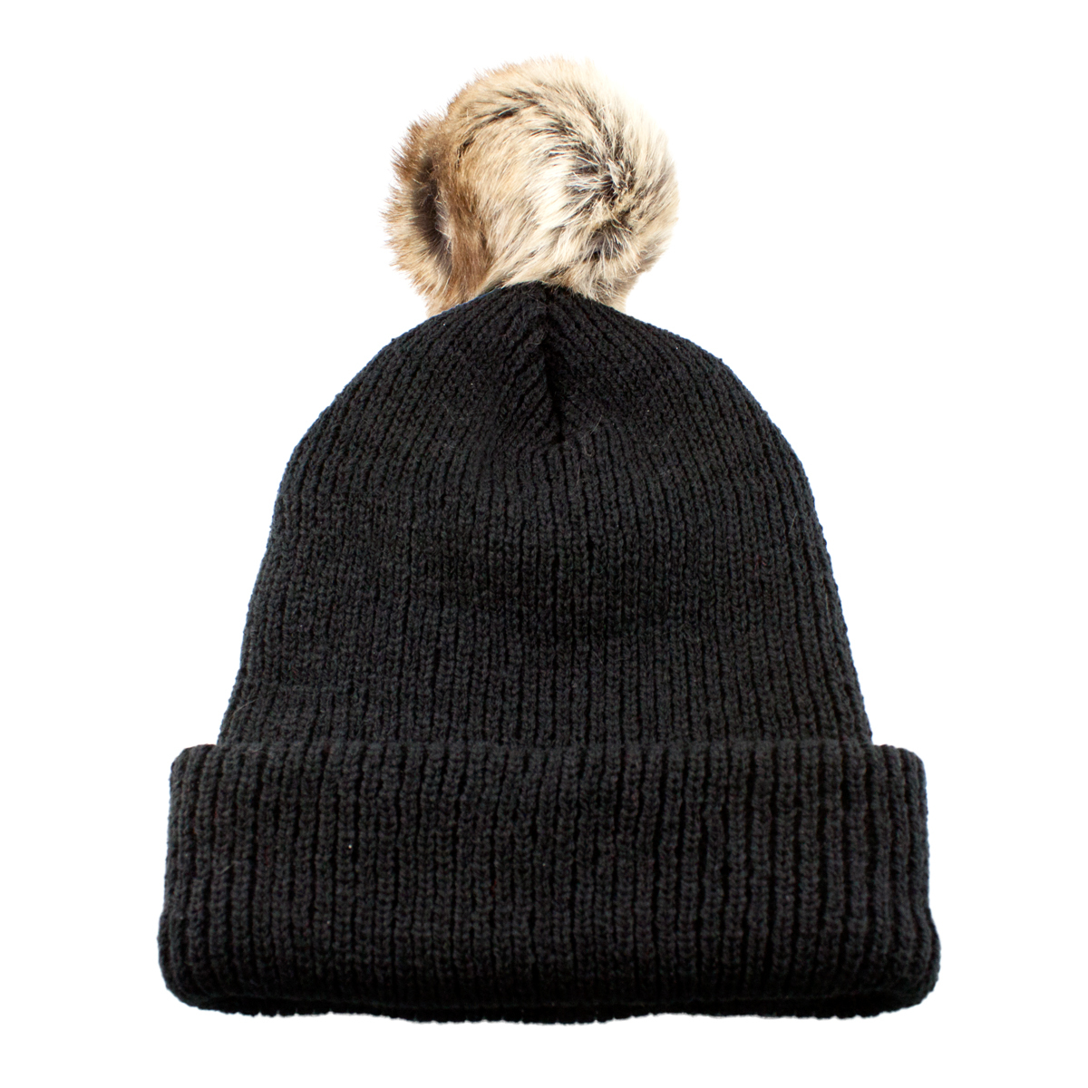 CK1090 Toque With Faux Fur Pompom